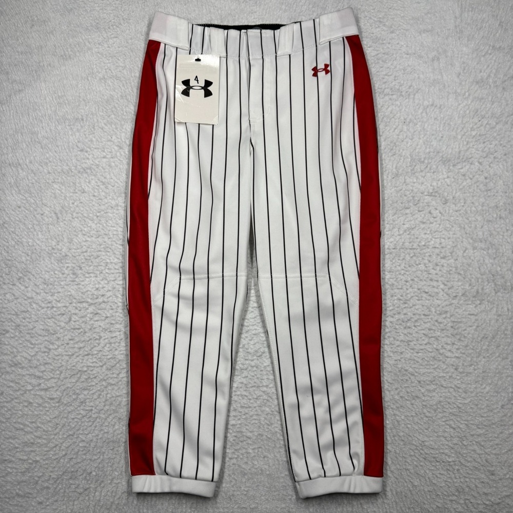 Under Armour Softball Heater Pin Striped Pants White Women's‎ Size Small